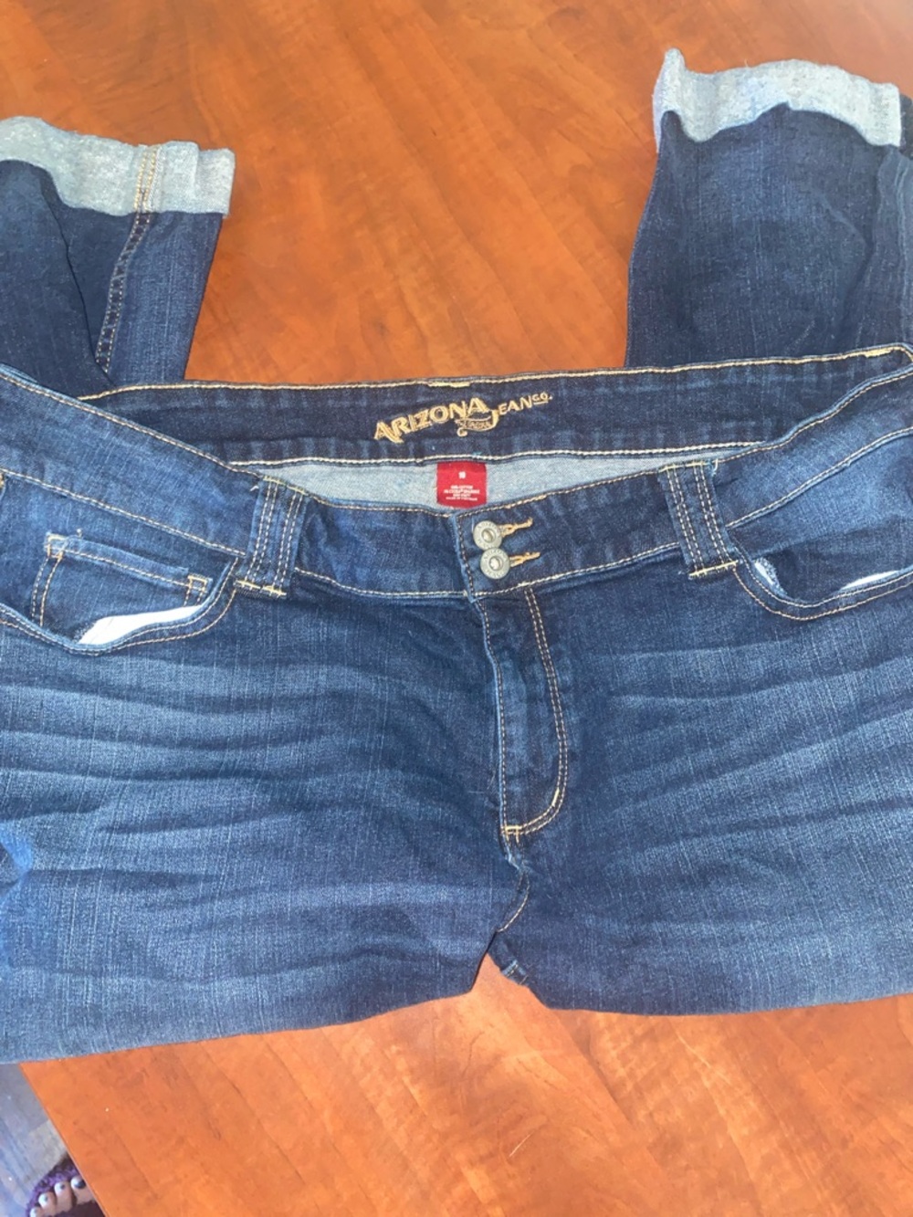 Arizona Jean Company Women’s Dark Indigo Skinny Jeans (capri)